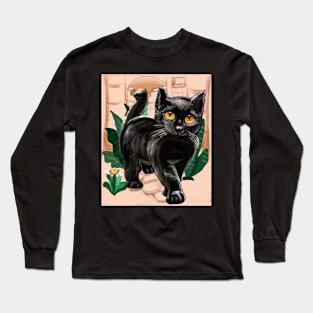 The best Black Cat themed gifts for women, men and children. Cat themed gifts for girls, Cat theme stuff for boys Long Sleeve T-Shirt
